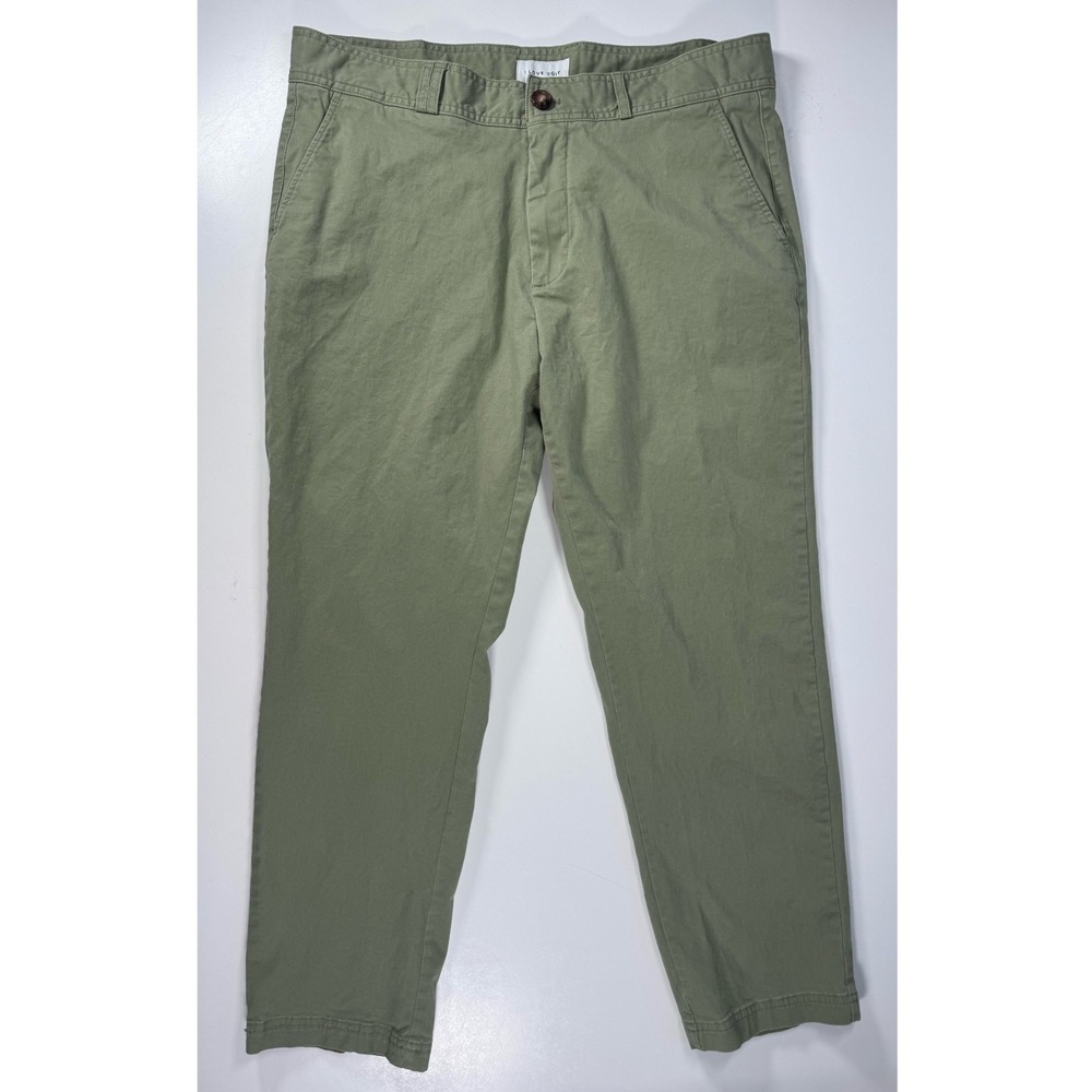 I LOVE UGLY Slim Kobe‎ Pant Chino XXL 36x27 Green Straight Leg Stretch